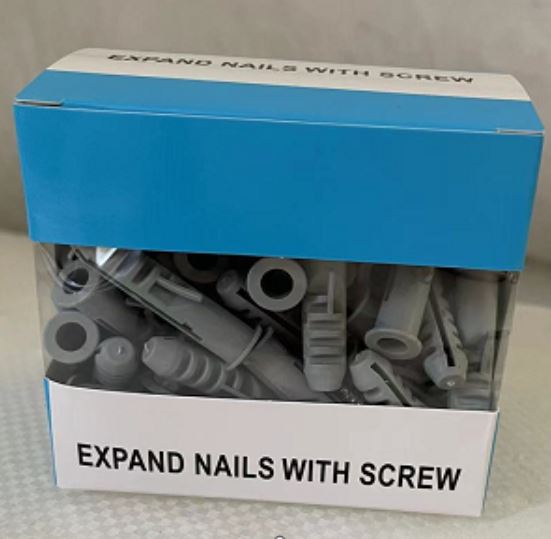 Gambar produk YUEQING Expansion Screw Pipe Nylon Wall Anchors Packed Tube with Nails M7