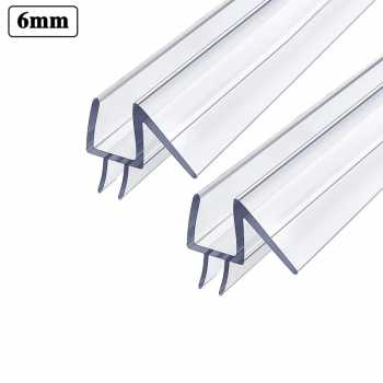 Gambar produk COOSTEE Seal Strip Penutup Celah Pintu Kaca Kamar Mandi PVC 50cm 6mm - C50