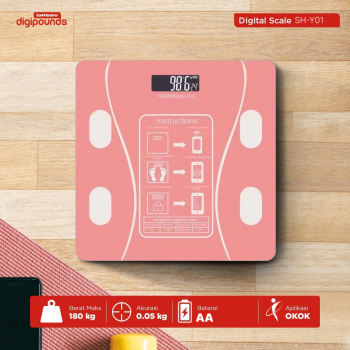 Gambar produk Taffware Digipounds Timbangan Badan Digital Scale 180kg - SH-Y01