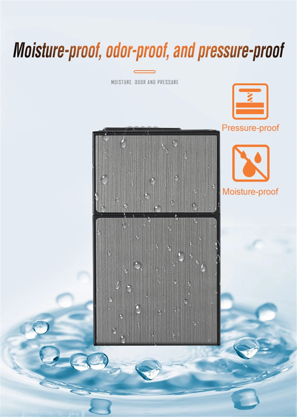Gambar produk Firetric FOCUS Kotak Rokok 20 Slot dengan Korek Elektrik Plasma - JD-YH093