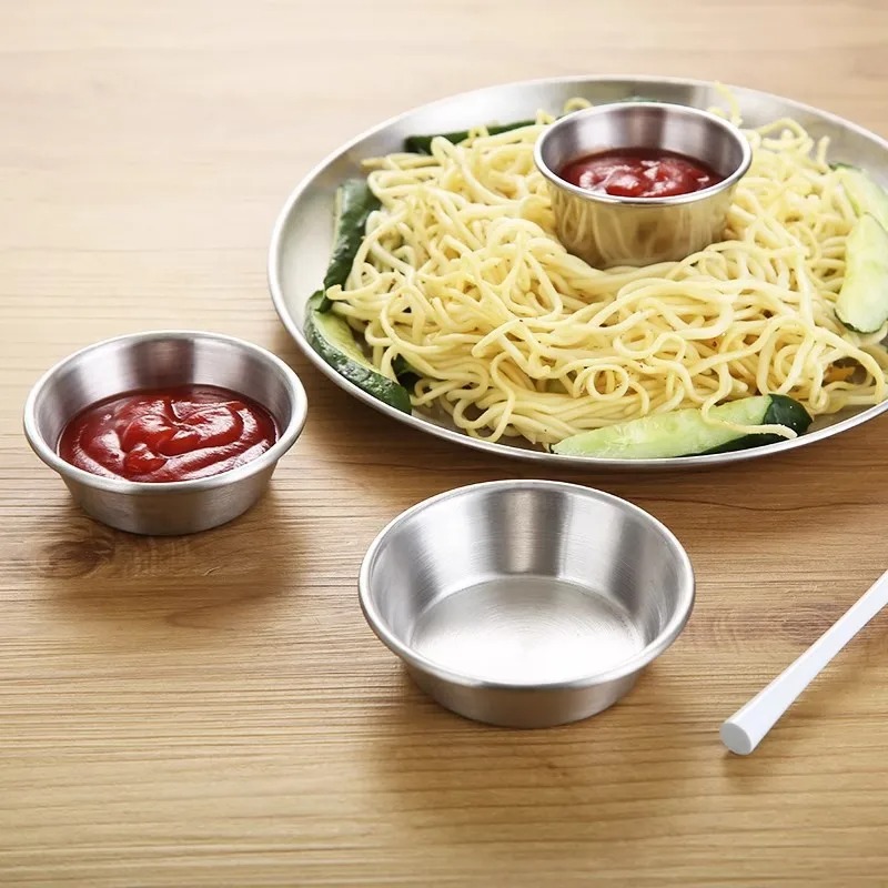 Gambar produk ALRY Mangkuk Bumbu Saus Stainless Steel Western Seasoning Bowl 7cm - YX-304