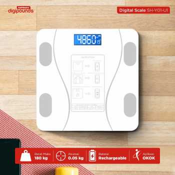 Taffware Digipounds Timbangan Badan Digital Scale Temperature 180kg - SH-Y01-U1