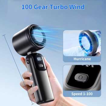 Gambar produk GRE Kipas Mini Portable Handheld Fan Cold Compress 100 Speed 2400mAh - G-100