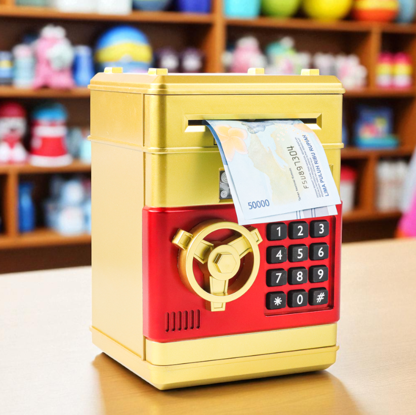 Gambar produk TARA Celengan Anak Electronic Bank Safe Box Money Model Brankas - T-8815