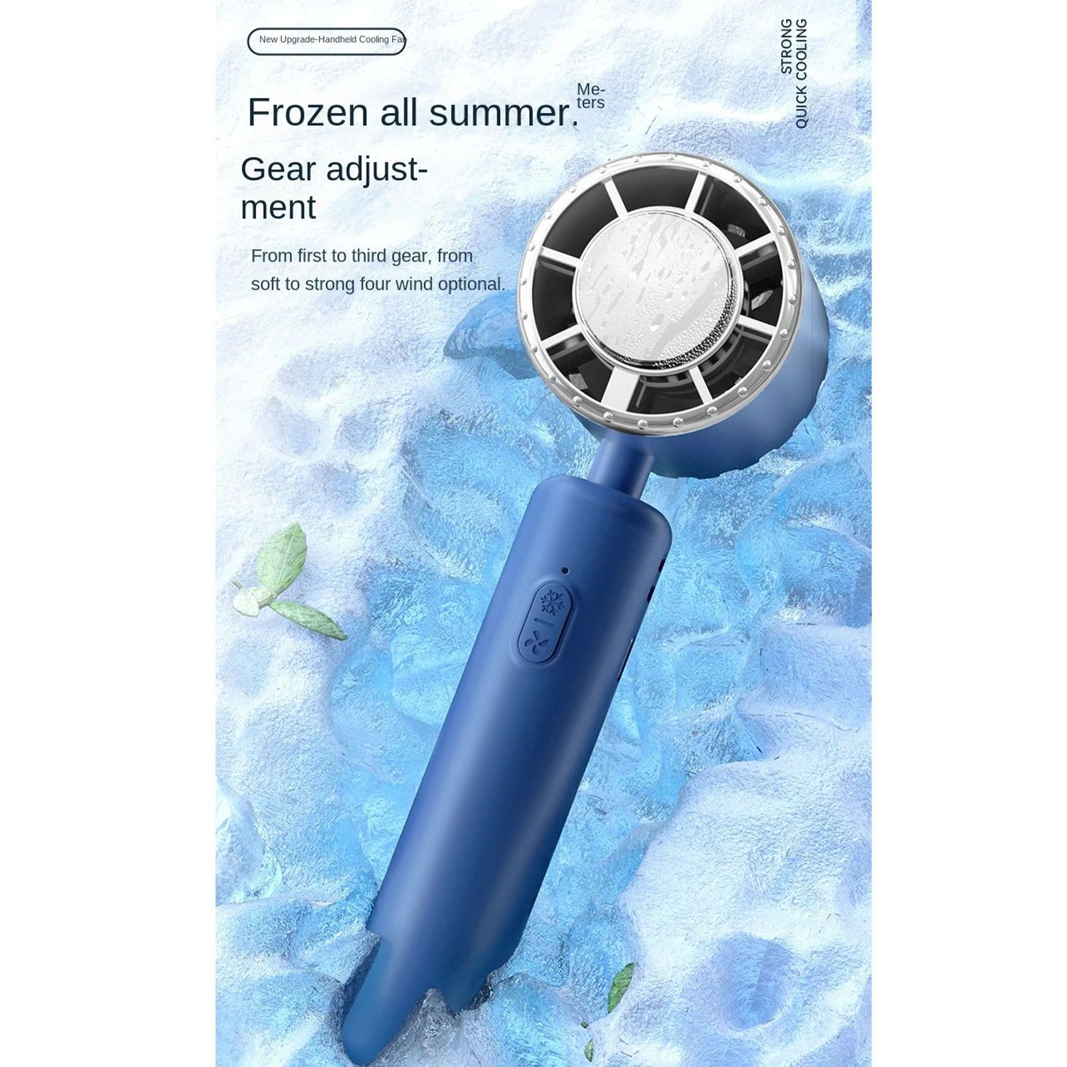 Gambar produk COOLIT Kipas Mini Portable Handheld Fan Cold Compress 3 Speed 2000mAh - P-106