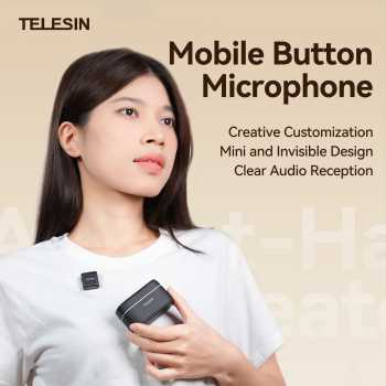 TELESIN Mikrofon Wireless Lavalier Bluetooth Microphone Clip Type C - P5-MCP-01