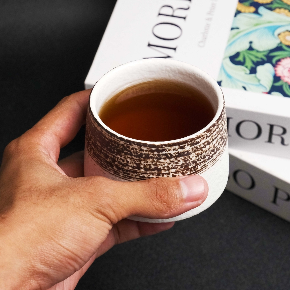 Gambar produk FLAMBE Gelas Keramik Kopi Teh Vintage Japanese Style Ceramic Cup 200ml - FB014