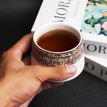 Gambar produk FLAMBE Gelas Keramik Kopi Teh Vintage Japanese Style Ceramic Cup 200ml - FB014