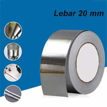 Leams Lakban Aluminium Foil Tape Tahan Panas Anti Bocor 0.6mm 20M - INU161