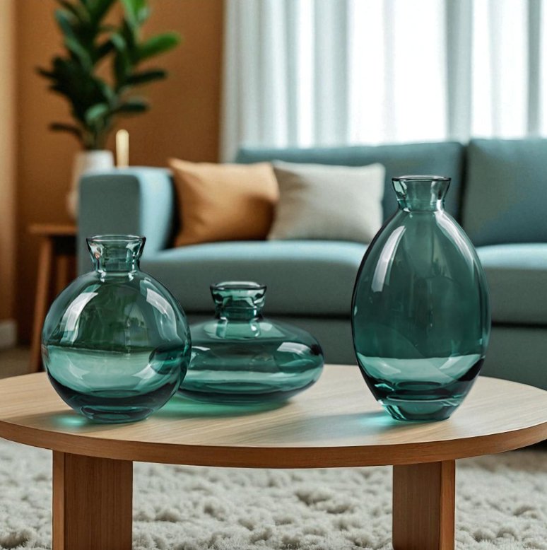 Gambar produk ZHENGHAN Vas Bunga Botol Kaca Estetik Multifungsi Flower Vase 3 PCS - HN173