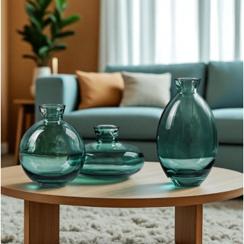 Gambar produk ZHENGHAN Vas Bunga Botol Kaca Estetik Multifungsi Flower Vase 3 PCS - HN173