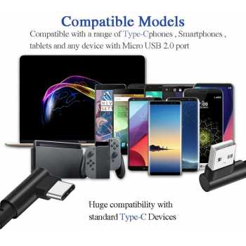 Gambar produk OLAF Kabel Data USB Type C Multifungsi L Shape 2A 1M - OL01