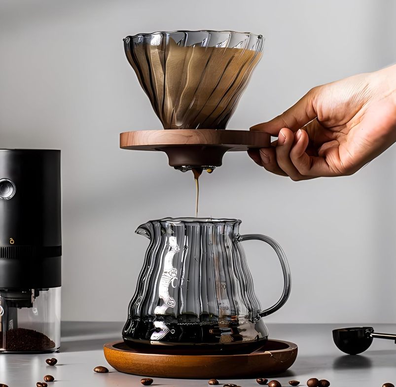 Gambar produk PORBU Filter Penyaring Kopi V60 Coffee Dripper Borosilicate 3-4 Cup - P1
