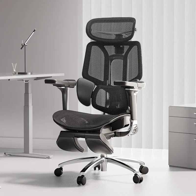 Gambar produk HBADA Kursi Kantor Office Chair Lumbar Support 6D Armrest 4D Headrest with Footrest - E3 Pro