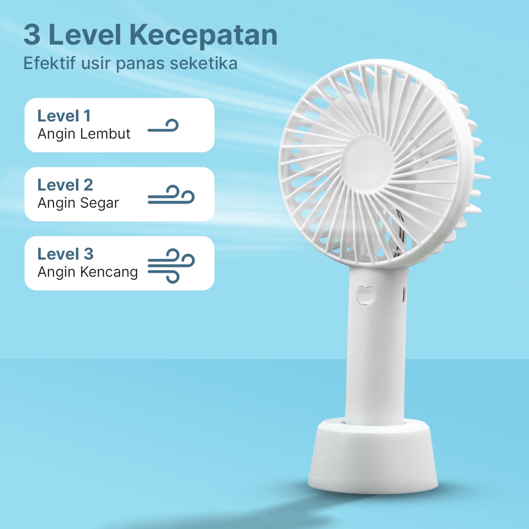 Gambar produk LivingSmart Kipas Angin Portable Genggam USB Mini Cooling Fan 1200mAh - SS-2