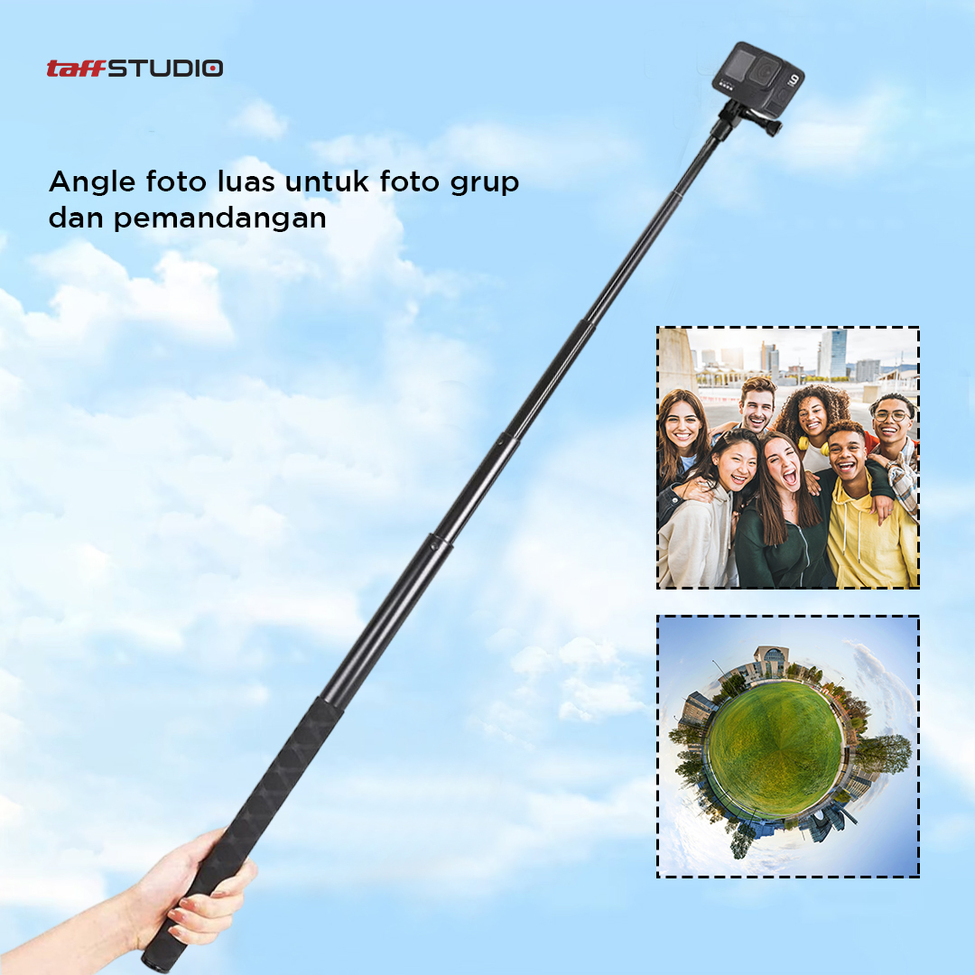 Gambar produk TaffSTUDIO Tongsis Selfie Stick Ultra Long 1.5M Insta360 GoPro - YZ515