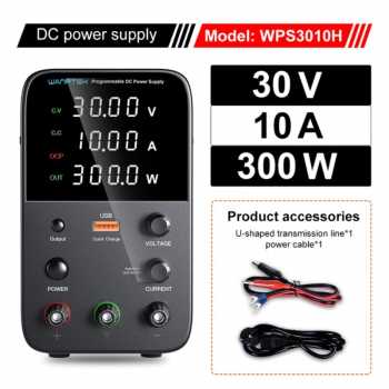 Gambar produk WANPTEK DC Power Supply Adjustable Digital PSU 30V 10A - WPS3010H
