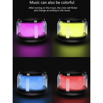 Gambar produk T-WOLF Mini Bluetooth Speaker Portable Transparent Wireless 400MAh - S-100