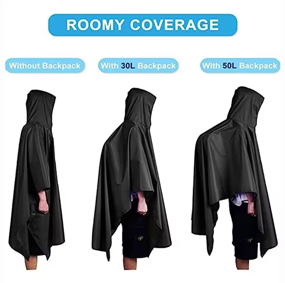 Gambar produk YOWER Jas Hujan 3in1 Ponco Outdoor Military Raincoat Polyester - Y03