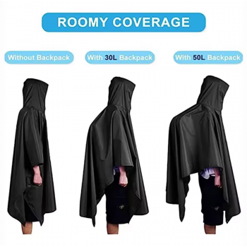 Gambar produk YOWER Jas Hujan 3in1 Ponco Outdoor Military Raincoat Polyester - Y03
