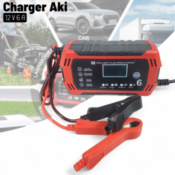 FMB Charger Aki Mobil Motor LCD Intelligent Battery Charger 12V 6A - H-6CS