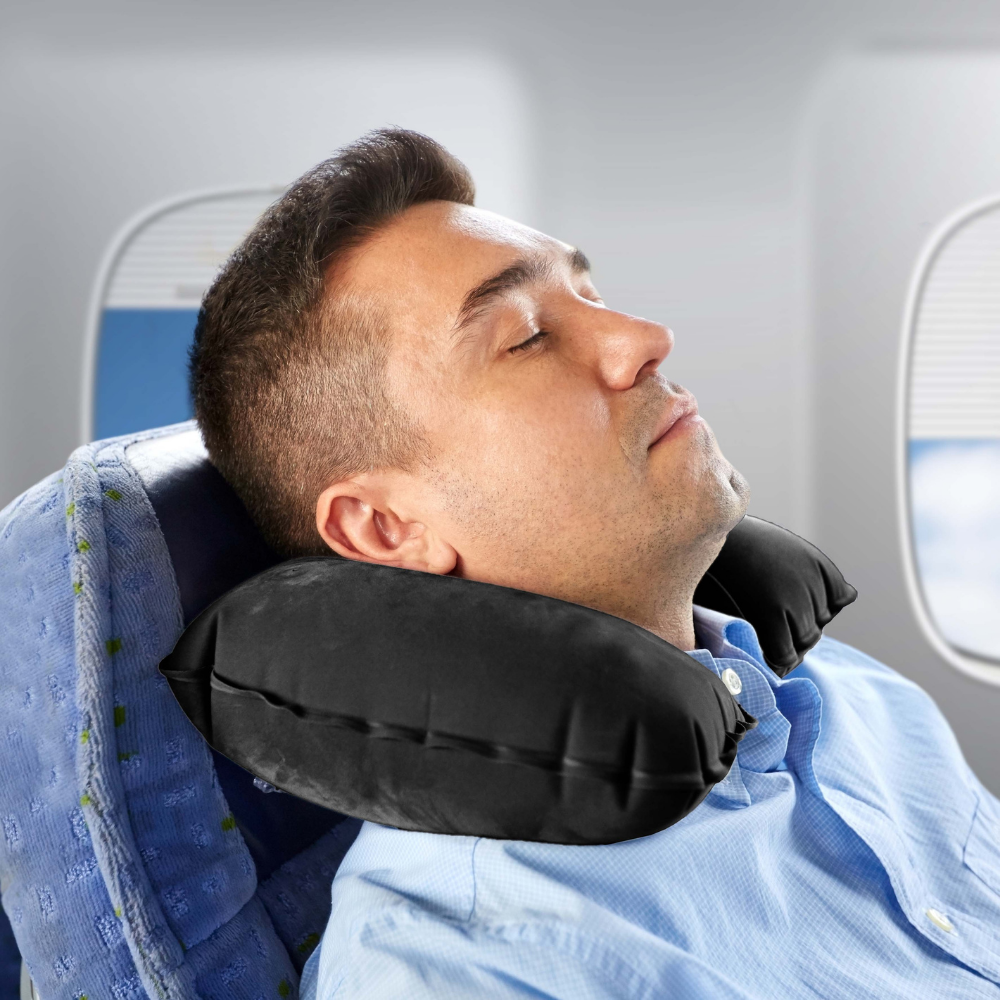 Gambar produk YMYQ Bantal Leher Travel Angin U-Shaped Inflatable Neck Pillow - JJ2821