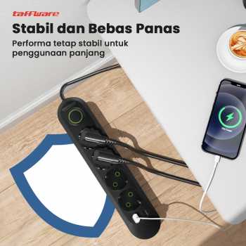 Gambar produk Taffware Stop Kontak USB Port EU Plug 10A 110-250V 2500W 4 Lubang - QL-1071U / QL-1072U