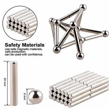 Gambar produk ZY Mainan Magnetik Steel Metalic Stick and Bucky Balls - J75