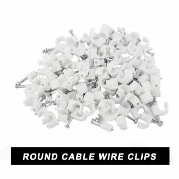 Gambar produk YUEQING Klip Kabel Cable Clip Round Wire Management Electrical 100 PCS 4mm - YQ801