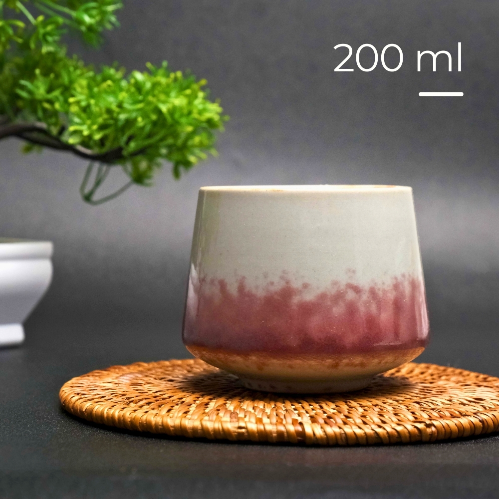 Gambar produk FLAMBE Gelas Keramik Kopi Teh Vintage Japanese Style Ceramic Cup 200ml - FB014