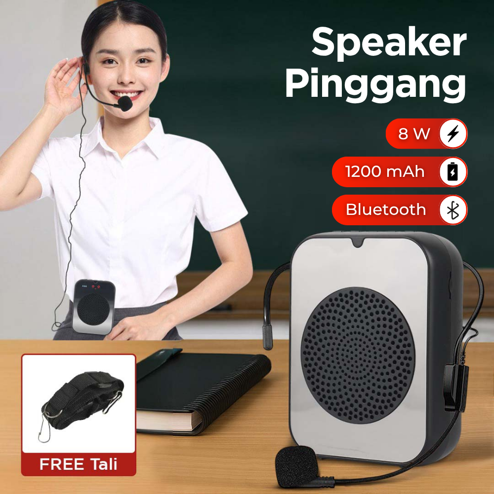 Gambar produk SOAIY Speaker Pinggang Bluetooth Voice Amplifier LED Wired 8W - H6