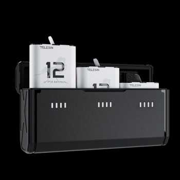 Gambar produk TELESIN Charger Baterai Box Kamera GoPro Hero 13 3 Slot with Battery - S0-ECB-12-TGP