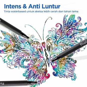 Gambar produk Tlevino Pena Warna Drawing Pen Fine Point Art Watercolor 0.4mm 12 Color - TV4