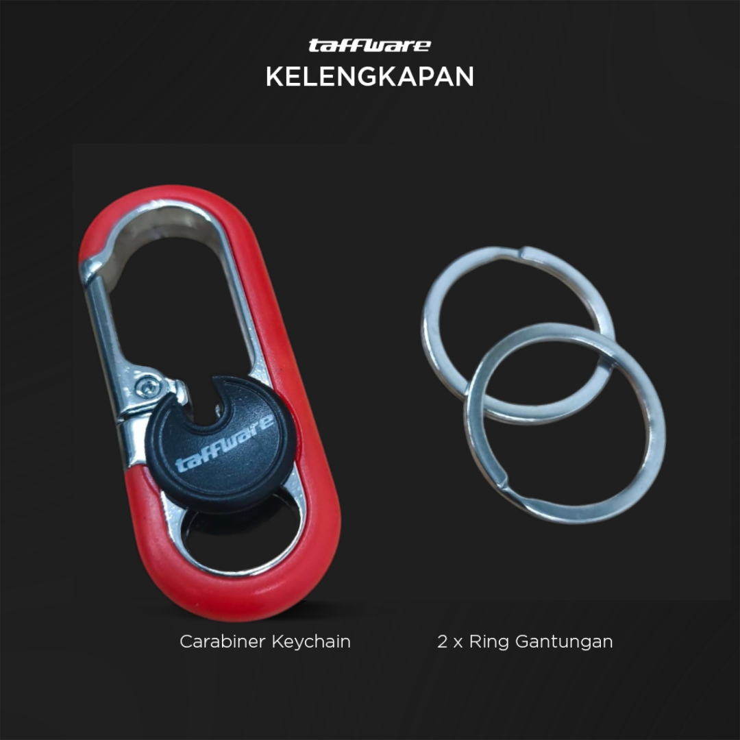 Gambar produk Taffware Gantungan Kunci Carabiner Keychain Clip Stainless Steel - A3746