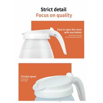 Gambar produk FMA Mini Portable Stainless Steel Folding Travel Kettle 600ml - ZDTW-6