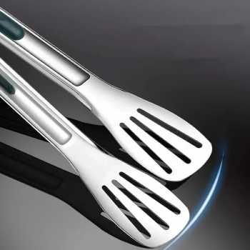 Gambar produk DONO Capitan Daging BBQ Jepitan Makanan Stainless Steel 304 Anti Slip 9 Inch - D-79