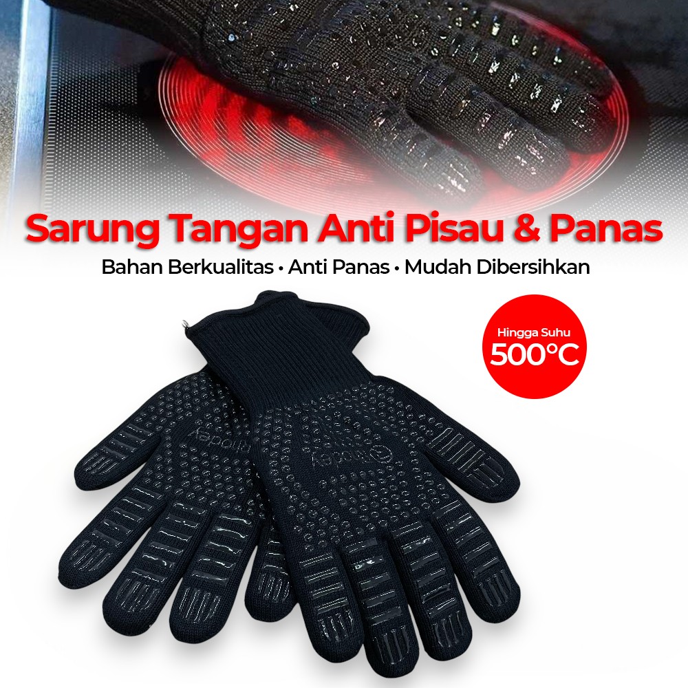 Gambar produk Rhodey Sarung Tangan Anti Pisau dan Panas Heat Resistant Oven - W43