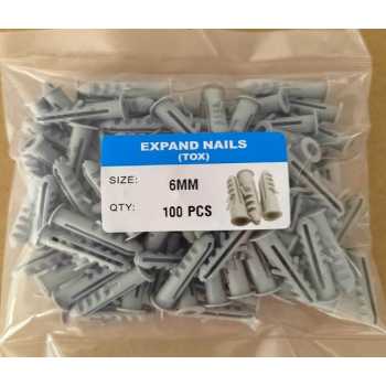 Gambar produk YUEQING Expansion Screw Fischer Pipe Nylon Wall Anchors Tube with Nail M6
