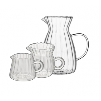Gambar produk YWDL Teko Teh Pitcher Coffee Milk Jug Borosilicate Glass 160ml - YD6