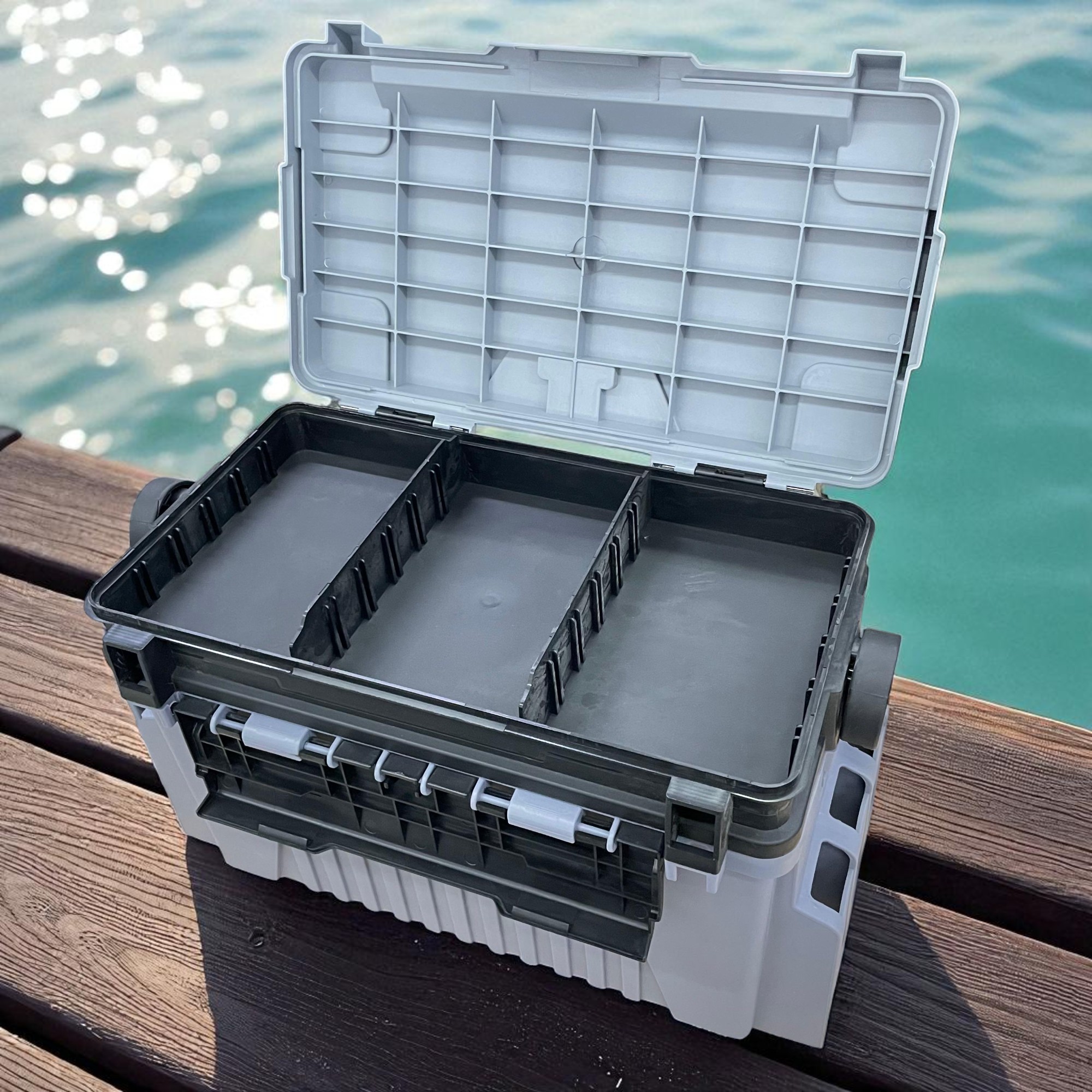 Gambar produk TaffSPORT Kotak Perkakas Pancing Fishing Tackle Box Double Layer 12L - JF-31