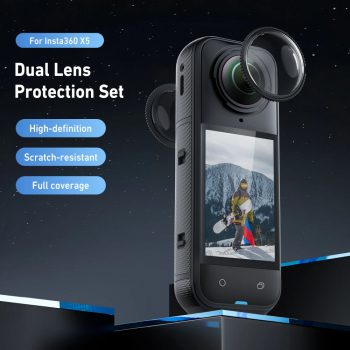 TELESIN Pelindung Lensa Dual Lens Protection Set for Insta360 X5 - S5-FLT-39-TIS