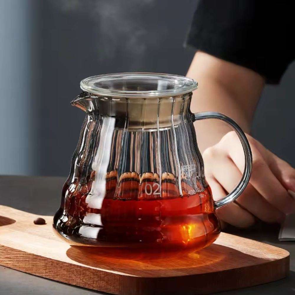 Gambar produk Leeseph Coffee Server V60 Drip Pour Over Borosilicate Glass 360ml - LS182
