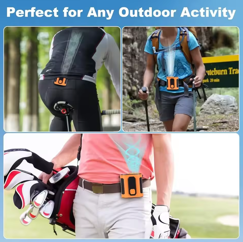 Gambar produk MOLITS Kipas Angin Pinggang Portable Waist Fan 10 Speed 5000mAh - MO2