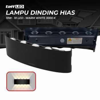 Gambar produk TaffLED Lampu Dinding Hias LED Outdoor Aluminium 10W Warm White - RL-B15