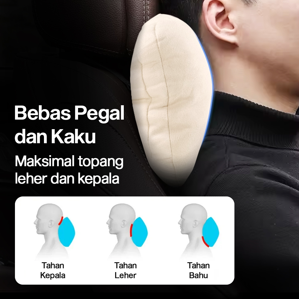 Gambar produk OASATE Bantal Leher Mobil Ergonomis Foam Car Headrest Pillow - M5