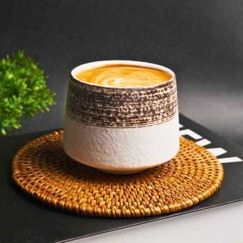 Gambar produk FLAMBE Gelas Keramik Kopi Teh Vintage Japanese Style Ceramic Cup 200ml - FB014
