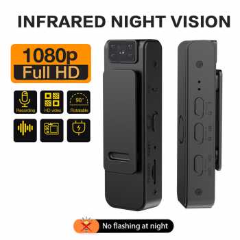 Centechia Spy Camera Full HD 1080p Night Vision Rotateable with Clip - A19