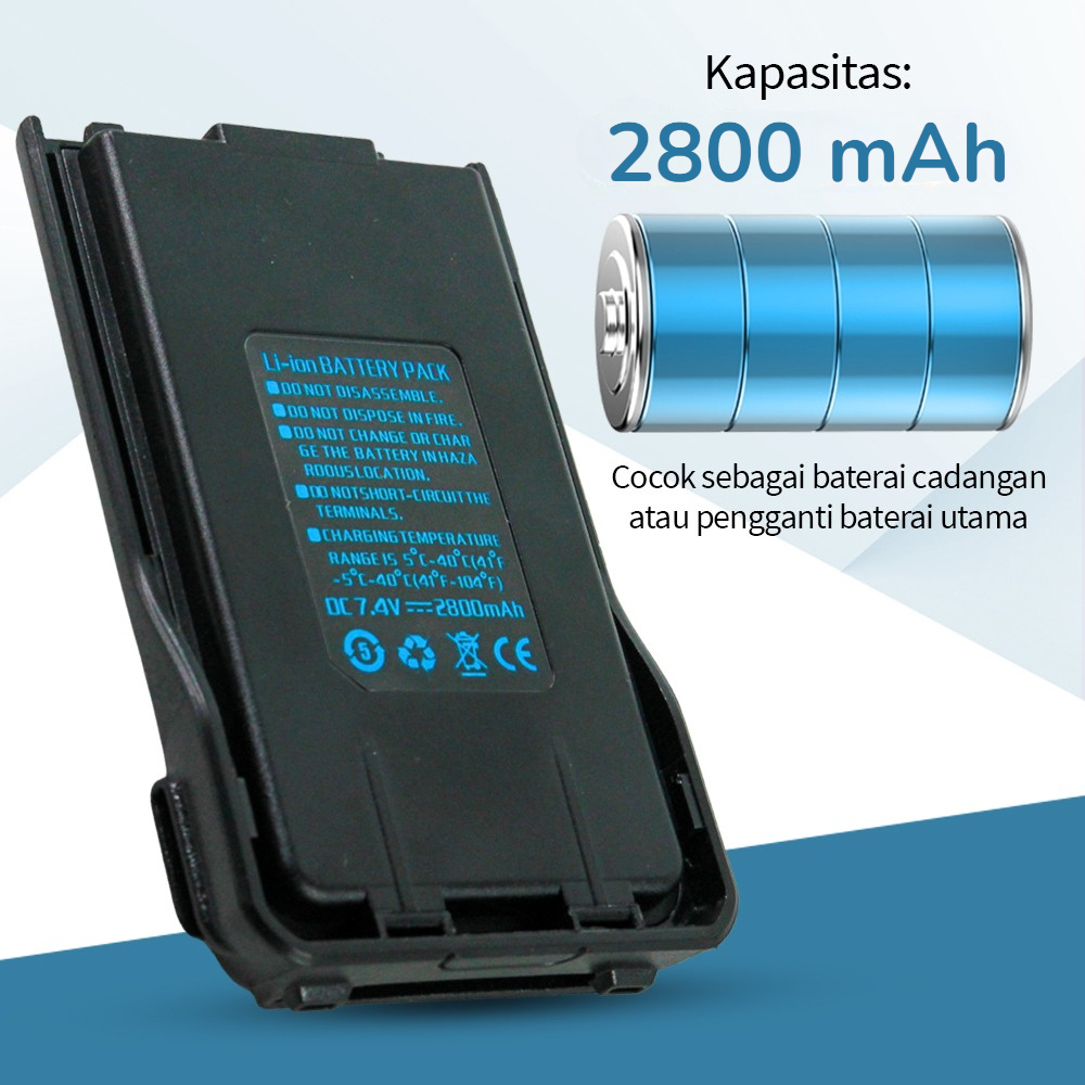 Gambar produk Pofung Baterai Walkie Talkie UV-10R 7.4V 2800mAh
