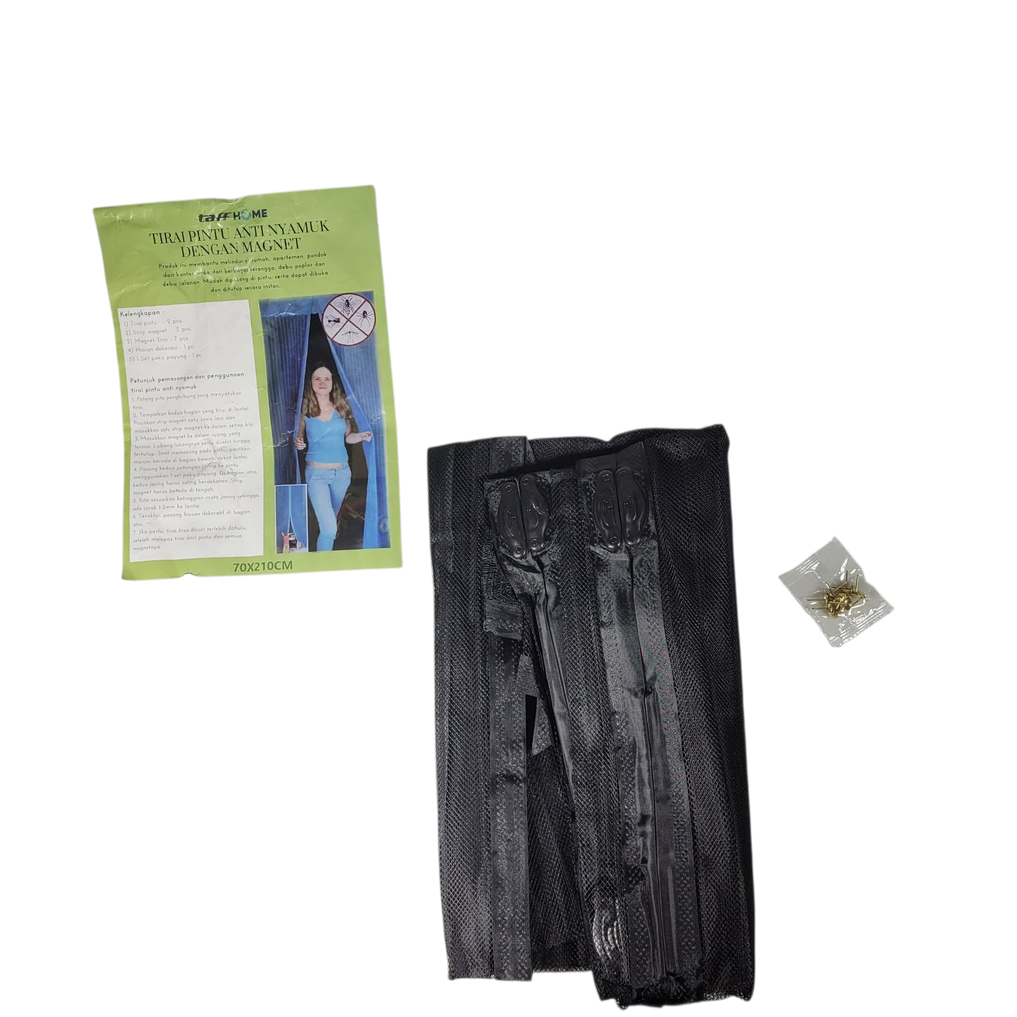 Gambar produk TaffHOME Tirai Pintu Anti Nyamuk Kelambu Magnetic Door 70x210cm - CNY-121