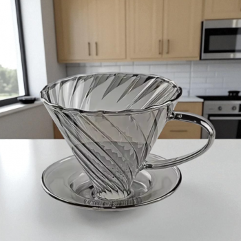 WURJO Filter Penyaring Kopi V60 Coffee Dripper Borosilicate 1-2 Cup - WJ2